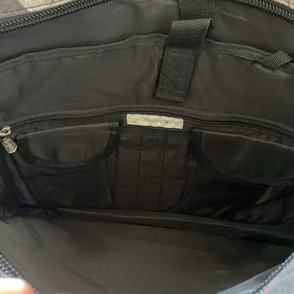 Vintage Hurley Messanger Laptop Bag Plaid Retro Office City Commuter Tote Large - Picture 3 of 16